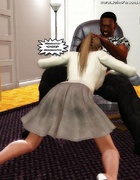 Sex hungry 3d cuties get seduced by black guy and willingly blowing their
