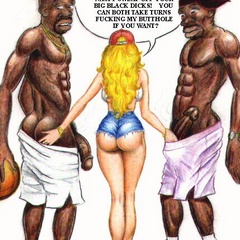 Interracial toon porn pics of nasty blonde with apple - Picture 2