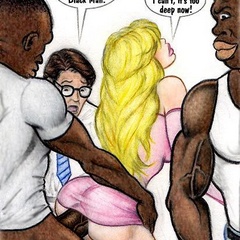 Cartoon Blondes Fucking - Naughty blonde cartoon wife gets butt fucked by black - Silver Cartoon