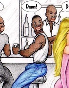 Husband finds black guys fucking his bitch wife white ass in the men's