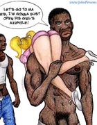 Pigtailed blonde toon chick moves aside her white panty just to be fucked