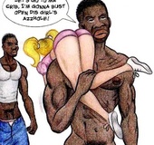 Pigtailed blonde toon chick moves aside her white panty just to be fucked