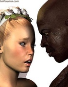 White cartoon girlfriends decided to try hardcore interracial banging