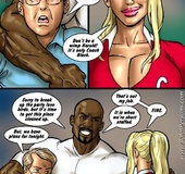 Cheerleader slut happy to suck on big black cock until it spills out sweet