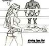 White slut sucks two cocks to lick cum and gets fucked in pussy and ass