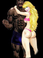 Cartoon blonde hottie with huge juggs - Picture 2