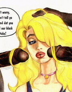 These white cartoon babes are real pro in black peckers sucking and fucking.