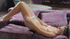 Dirty teen bitch getting naked and rubbing her slippery muff