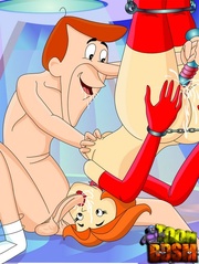 Bdsm art pics of horny cartoon couple using different bdsm devices in their dirty sexual games.