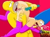 Bondaged lusty toon babes in red lingerie asked to blow hard peckers while