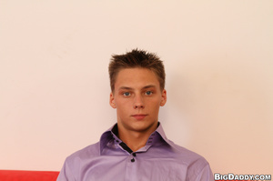 Young handsome gay slowly getting naked  - Picture 2