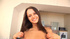 smily brunette teen teasingly