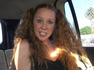 Ponytailed curly slut opens her mouth wi - XXX Dessert - Picture 1