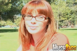 Red-haired bitch in glasses gets her sha - Picture 1