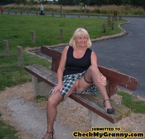Chubby blonde granny with huge melons wi - Picture 9