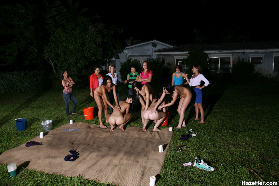 A group of naked girls with blindfolds have - XXX Dessert - Picture 11