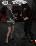 Blonde she male secretary is being service horny burglar in an alley
