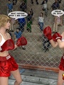 Cartoon blonde 3d boxer girl found out - Picture 1