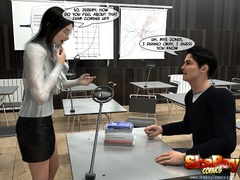 Naughty 3d shemale teacher asked her handsome stud to - Picture 1