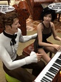 Piano maestro and his 3d shemale gf - Picture 1