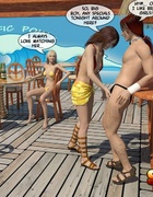 Tropical bartender enjoys a sizzling hot ladyboy servicing him on the