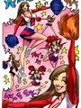 Naughty cartoon cheerleader girls love - Picture 1