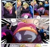 This unbelievable blonde chick started growing from her cartoon tits and