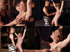 Enchained slut gets bitten and her asshole and snatch drilled with various