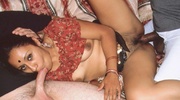 Indian Girl Gives Head & Fucked On Sofa 3some
