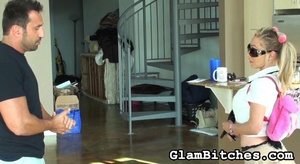 Blonde bitch with short skirt walking wi - XXX Dessert - Picture 2