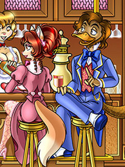 Naughty toon couples spending their time and drinking - Picture 3
