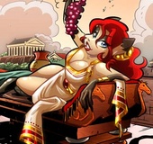 Teasing lusty toon beauties wanna you watch them seductively posing.