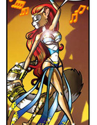 Drawn naughty chicks in tight outfits looking so hot while dancing.