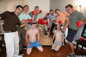 Cool gay students party starts in the hostel room - Picture 1