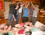 Gays fucking each other for tasty pizza at college party