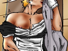 Blonde dude in room maid dress licking - Popular Cartoon Porn - Picture 2