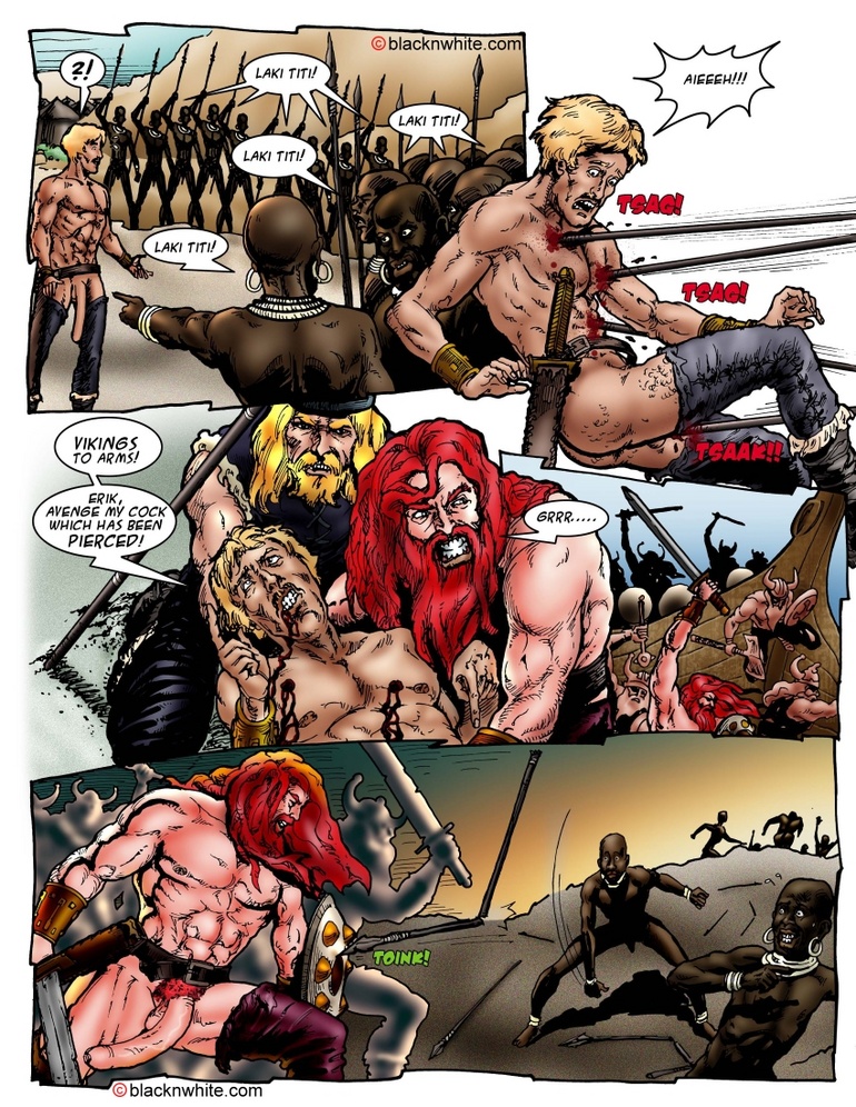Red toon Viking with long schlong bangs hard - Cartoon Sex - Picture 2