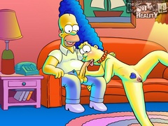 Horny Homer Simpson gets his cock swallowed - Popular Cartoon Porn - Picture 1