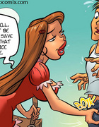 Gorgeous hotties from porn comics seduce guys to dirty sex