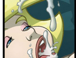 Adult comics blonde teen gets mouthful of sperm at - Picture 1