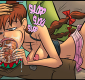 Dirty bitches take cool facial cumshot in hot adult comics