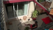 Two gay lovers having the morning fucking in the backyard
