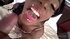 Nasty ebony teen with a pierced tongue takes cool facial load after dirty