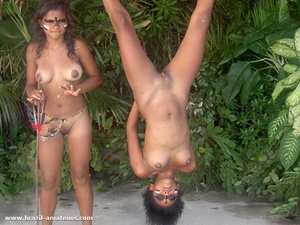 Wild ebony hunters in war paints and with bows caught dirty ebony bitch and prepare to jeer her badly - XXXonXXX - Pic 7