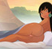 Claire and Noreen kissing and licking each other while alone.