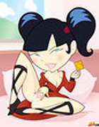 Kimiko uses every possibility to please her insatiable pussy.