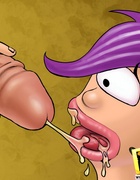 Futurama toon girl Leela likes hot cum in her mouth after proper ass fucking.