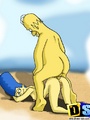 Fat Homer Simpson ass fucked his lusty - Picture 1
