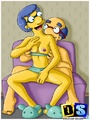 Playful toon wife Marge Simpson strapon - Picture 2