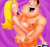 Muscular Stan from American Dad strethes his wife tight pussy by his huge